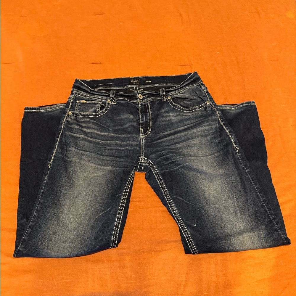 Buckle Men's Straight Fit Blue Jeans